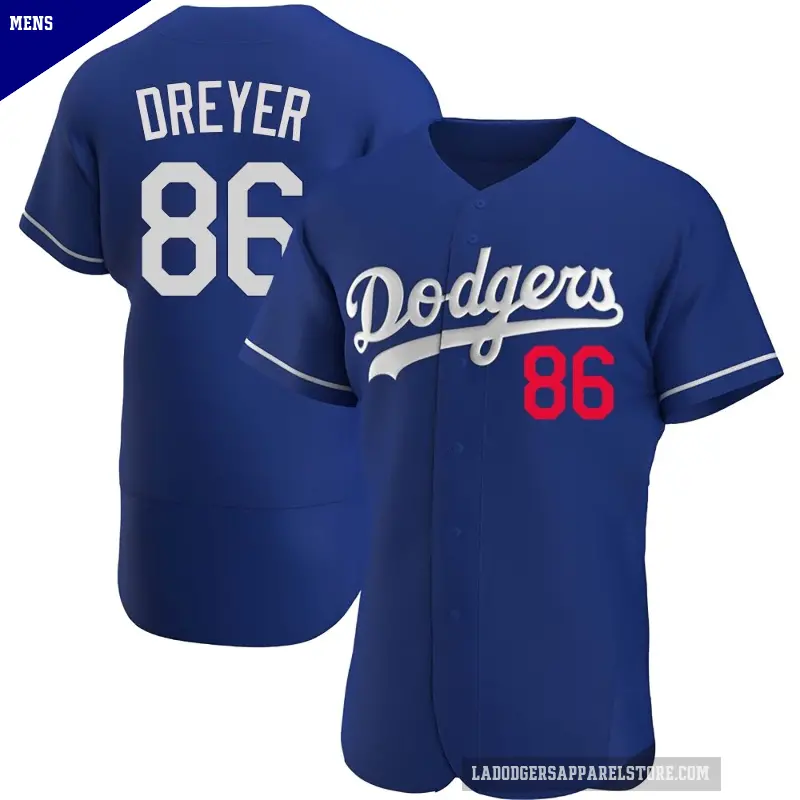 Men's No.86 Jack Dreyer Los Angeles Dodgers Royal Authentic Alternate Jersey