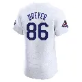 Men's No.86 Jack Dreyer Los Angeles Dodgers White Elite Home World Series Champions Jersey