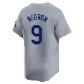 Men's No.9 Kristopher Negron Los Angeles Dodgers Gray Limited Away Jersey