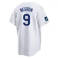 Men's No.9 Kristopher Negron Los Angeles Dodgers White Replica 2024 World Tour Seoul Series Home Jersey