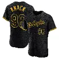Men's No.96 Landon Knack Los Angeles Dodgers Black Authentic Snake Skin City Jersey