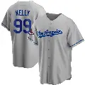 Men's No.99 Joe Kelly Los Angeles Dodgers Gray Replica Road 2024 World Series Champions Jersey