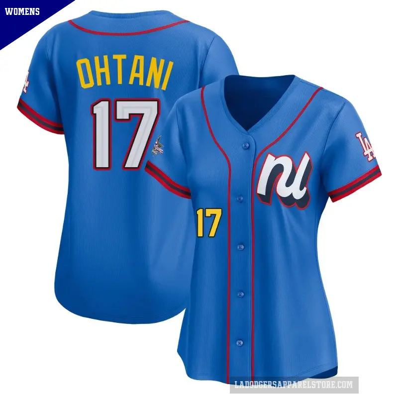 Women's No.17 Shohei Ohtani Los Angeles Dodgers Blue Limited National League 2025 All-Star Edition Jersey