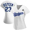 Women's No.23 Claude Osteen Los Angeles Dodgers White Replica Home 2024 World Series Jersey