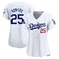 Women's No.25 Frank Howard Los Angeles Dodgers White Limited Home 2024 World Series Champions Jersey