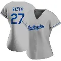 Women's No.27 Alex Reyes Los Angeles Dodgers Gray Replica Road Jersey