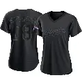 Women's No.28 Pedro Guerrero Los Angeles Dodgers Black Authentic Pitch Fashion 2024 World Series Champions Jersey