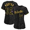 Women's No.32 Sandy Koufax Los Angeles Dodgers Black Replica Snake Skin City 2024 World Series Champions Jersey