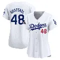 Women's No.48 Brusdar Graterol Los Angeles Dodgers White Limited Home 2024 World Series Champions Jersey