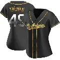 Women's No.49 Blake Treinen Los Angeles Dodgers Gold Replica Black en Alternate Jersey