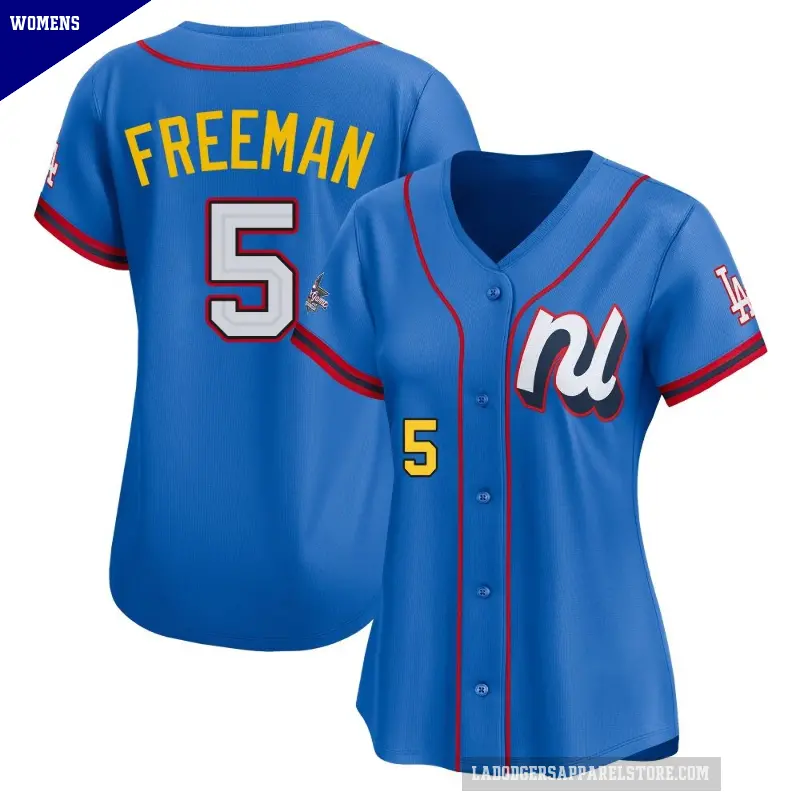 Women's No.5 Freddie Freeman Los Angeles Dodgers Blue Limited National League 2025 All-Star Edition Jersey