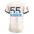 Women's No.55 Orel Hershiser Los Angeles Dodgers Cream Limited 2024 City Connect Jersey