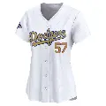 Women's No.57 Luis Garcia Los Angeles Dodgers Gold Limited White 2025 Collection Jersey