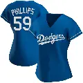 Women's No.59 Evan Phillips Los Angeles Dodgers Royal Authentic Alternate Jersey