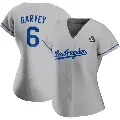 Women's No.6 Steve Garvey Los Angeles Dodgers Gray Authentic Road 2024 World Series Jersey