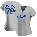 Women's No.78 Ben Casparius Los Angeles Dodgers Gray Replica Road 2024 World Series Champions Jersey