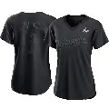 Women's No.8 Reggie Smith Los Angeles Dodgers Black Replica Pitch Fashion 2024 World Series Jersey