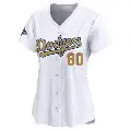 Women's No.80 Emmet Sheehan Los Angeles Dodgers Gold Limited White 2025 Collection Jersey