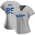 Women's No.85 Dustin May Los Angeles Dodgers Gray Replica Road Jersey