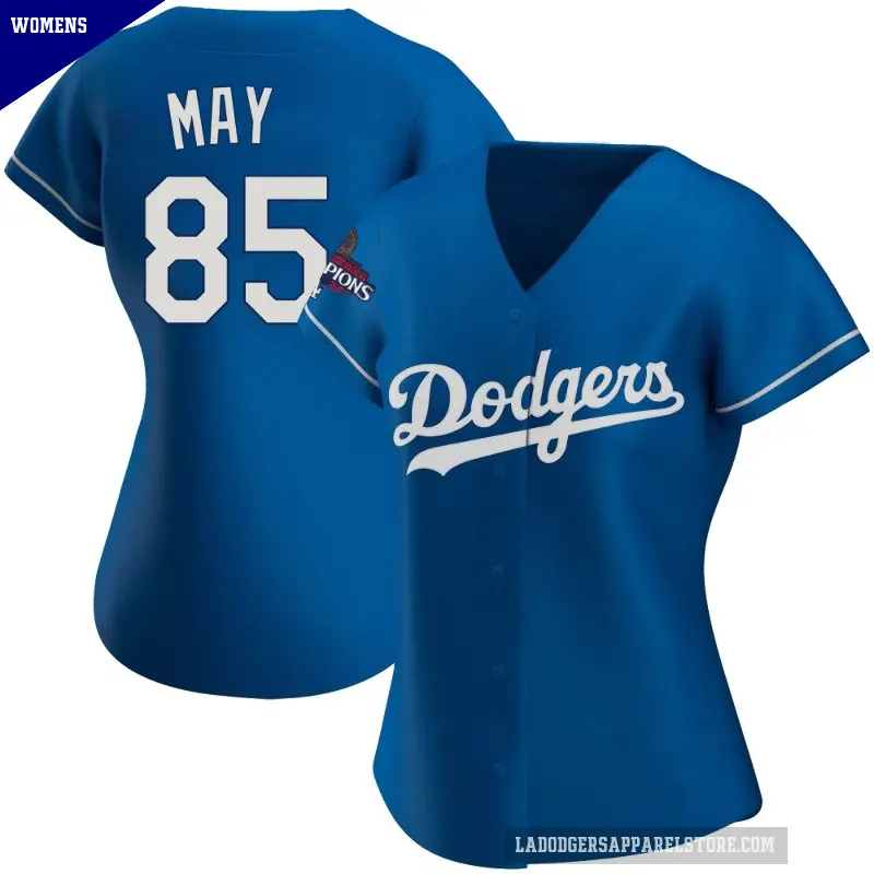Women's No.85 Dustin May Los Angeles Dodgers Royal Replica Alternate 2024 World Series Champions Jersey