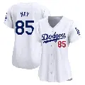 Women's No.85 Dustin May Los Angeles Dodgers White Limited Home Jersey