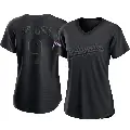 Women's No.9 Kristopher Negron Los Angeles Dodgers Black Replica Pitch Fashion 2024 World Series Champions Jersey