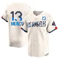 Youth No.13 Max Muncy Los Angeles Dodgers Cream Limited 2024 City Connect World Series Champions Jersey