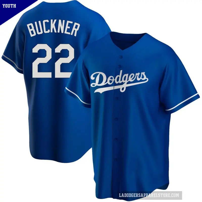 Youth No.22 Bill Buckner Los Angeles Dodgers Royal Replica Alternate Jersey