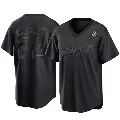 Youth No.22 Clayton Kershaw Los Angeles Dodgers Black Replica Pitch Fashion 2024 World Series Jersey