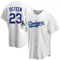 Youth No.23 Claude Osteen Los Angeles Dodgers White Replica Home 2024 World Series Champions Jersey
