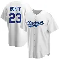 Youth No.23 Danny Duffy Los Angeles Dodgers White Replica Home Jersey