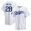 Youth No.28 Bobby Miller Los Angeles Dodgers White Replica 2024 World Tour Seoul Series Home Jersey