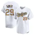 Youth No.29 Michael Grove Los Angeles Dodgers Gold Limited White 2025 Collection Jersey
