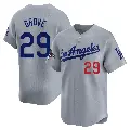 Youth No.29 Michael Grove Los Angeles Dodgers Gray Limited Away World Series Champions Jersey