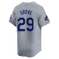 Youth No.29 Michael Grove Los Angeles Dodgers Gray Limited Away World Series Champions Jersey