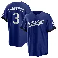 Youth No.3 Carl Crawford Los Angeles Dodgers Royal Replica 2021 City Connect Jersey