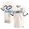 Youth No.32 Sandy Koufax Los Angeles Dodgers Cream Limited 2024 City Connect Jersey