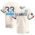 Youth No.33 Eddie Murray Los Angeles Dodgers Cream Limited 2024 City Connect World Series Champions Jersey