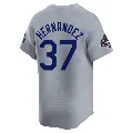 Youth No.37 Teoscar Hernandez Los Angeles Dodgers Gray Limited Away World Series Champions Jersey