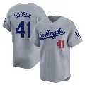 Youth No.41 Daniel Hudson Los Angeles Dodgers Gray Limited Away Jersey