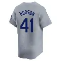 Youth No.41 Daniel Hudson Los Angeles Dodgers Gray Limited Away Jersey