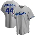 Youth No.44 Darryl Strawberry Los Angeles Dodgers Gray Replica Road 2024 World Series Champions Jersey