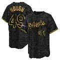 Youth No.49 Charlie Hough Los Angeles Dodgers Black Replica Snake Skin City 2024 World Series Champions Jersey