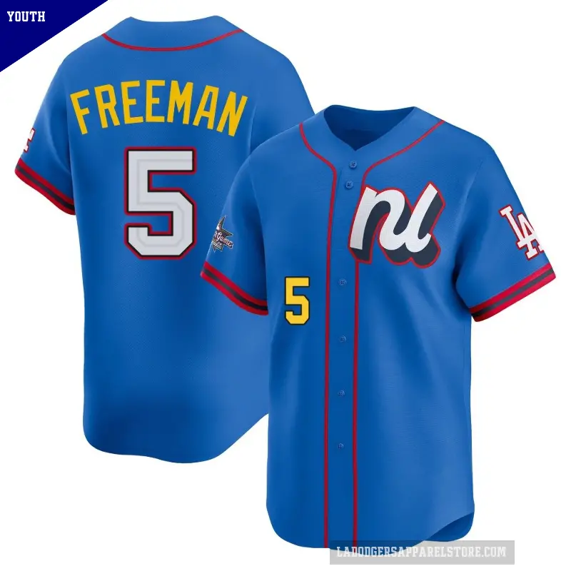 Youth No.5 Freddie Freeman Los Angeles Dodgers Blue Limited National League 2025 All-Star Edition Jersey