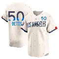 Youth No.50 Mookie Betts Los Angeles Dodgers Cream Limited 2024 City Connect Jersey
