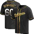 Youth No.60 Edgardo Henriquez Los Angeles Dodgers Gold Replica Black en Alternate Jersey
