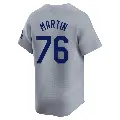 Youth No.76 J.D. Martin Los Angeles Dodgers Gray Limited Away 2024 World Series Jersey