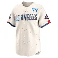 Youth No.77 River Ryan Los Angeles Dodgers Cream Limited 2024 City Connect World Series Champions Jersey