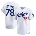 Youth No.78 Ben Casparius Los Angeles Dodgers White Limited Home 2024 World Series Champions Jersey