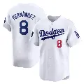 Youth No.8 Enrique Hernandez Los Angeles Dodgers White Limited 2024 World Tour Seoul Series Home Jersey